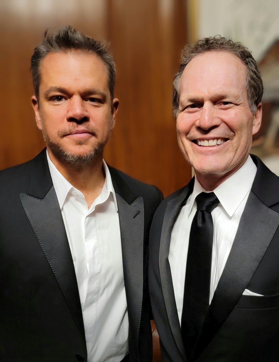 RubenBarrales's tweet photo. Great time, great cause, and great people at @hispanic_federation gala. 

Not sure Matt liked my movie idea, "The Barrales Identity," about a guy who works for a bank and loses his identity... https://t.co/LgDkVxhFxX