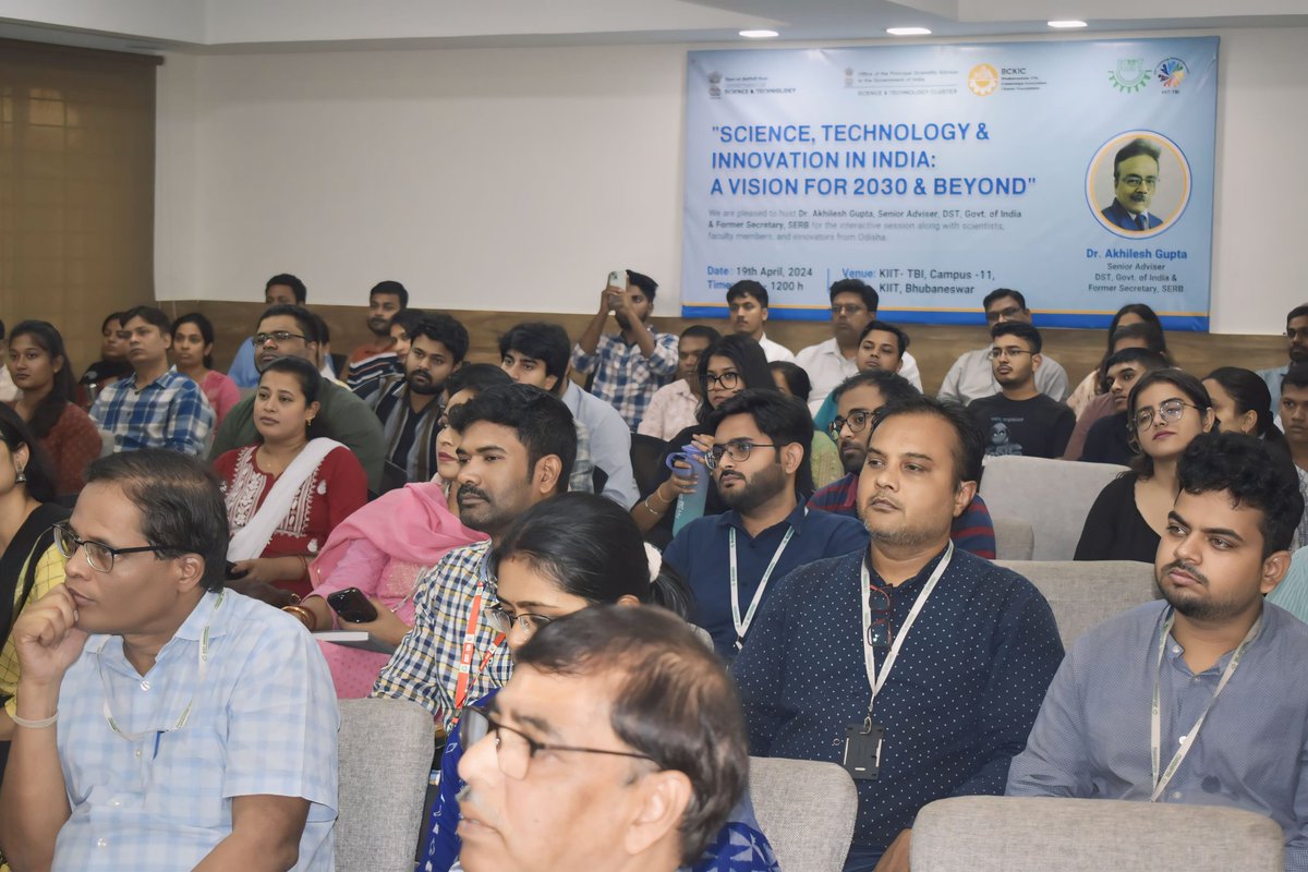 It was such a pleasure delivering my talk n interacting with more than 100 researchers, innovators n students from a number of institutions in n around Bhubaneswar, mainly from @KIITUniversity, @KIIT_TBI, @BCKIC @karandi65 @IndiaDST