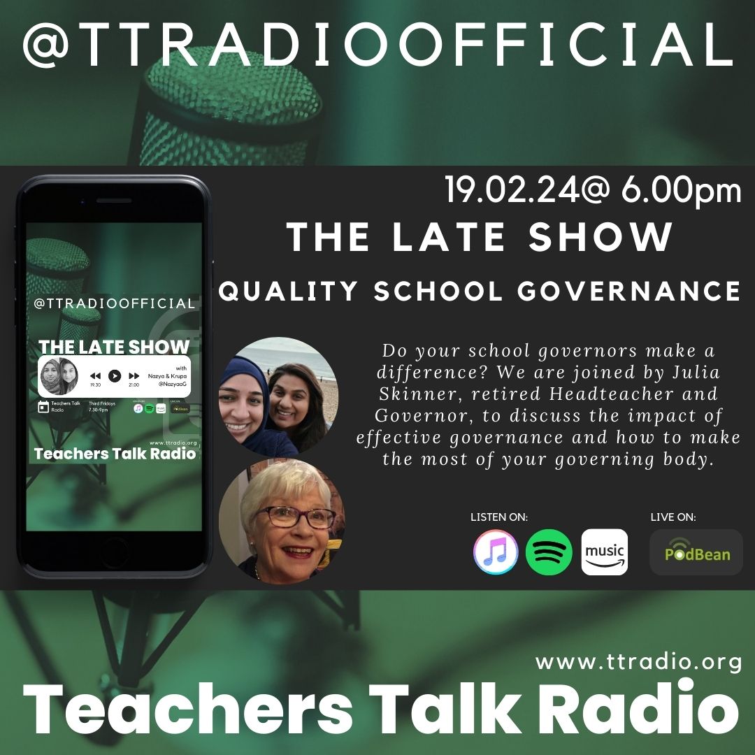 Join us at 6pm for  an insightful discussion on governance!
<a href="/TTRadioOfficial/">Teachers Talk Radio</a> @TheHeadsOffice