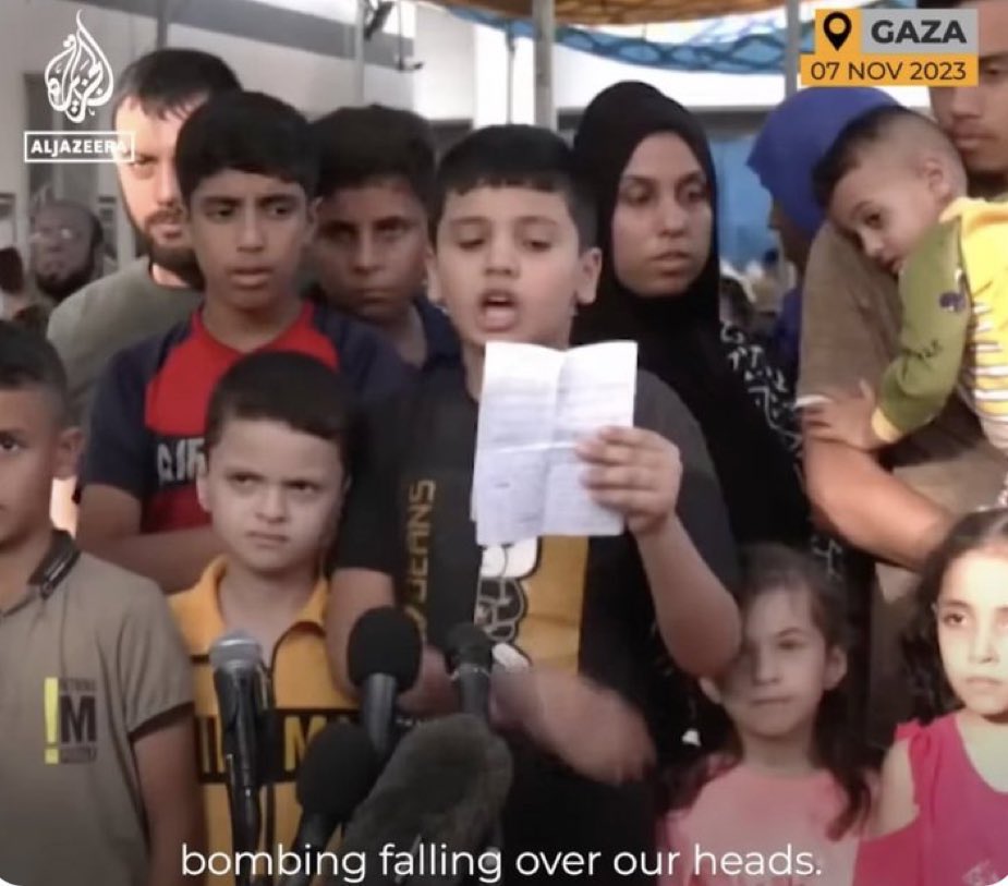 Six months ago, children in Gaza held a press conference in english to beg the world to stop the bombardment. Nearly 15,000 children have been killed since then. No one listened. Don’t stop talking about Gaza.