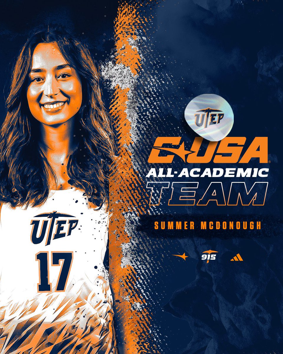 𝓒𝓸𝓷𝓰𝓻𝓪𝓽𝓾𝓵𝓪𝓽𝓲𝓸𝓷𝓼 to Madison and Summer for representing UTEP on the @ConferenceUSA Beach Volleyball All-Academic Team! 🌟

📰 tinyurl.com/3zcbpenh

#PicksUp #HammerDown