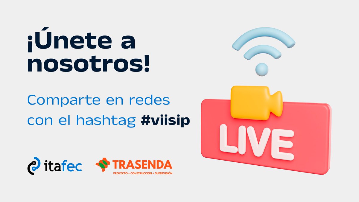 itafec_mx's tweet photo. 🌉 ¡Día 2 del Seminario Internacional de Puentes #VIISIP ! 🌉 
🌐 Totalmente en línea y sin costo.
💻 Transmisión en Vivo: https://t.co/FrXgprCrBw
.
.
.
#IngenieríaVial #Puentes #AMIVTAC https://t.co/4Twnmy3qvg