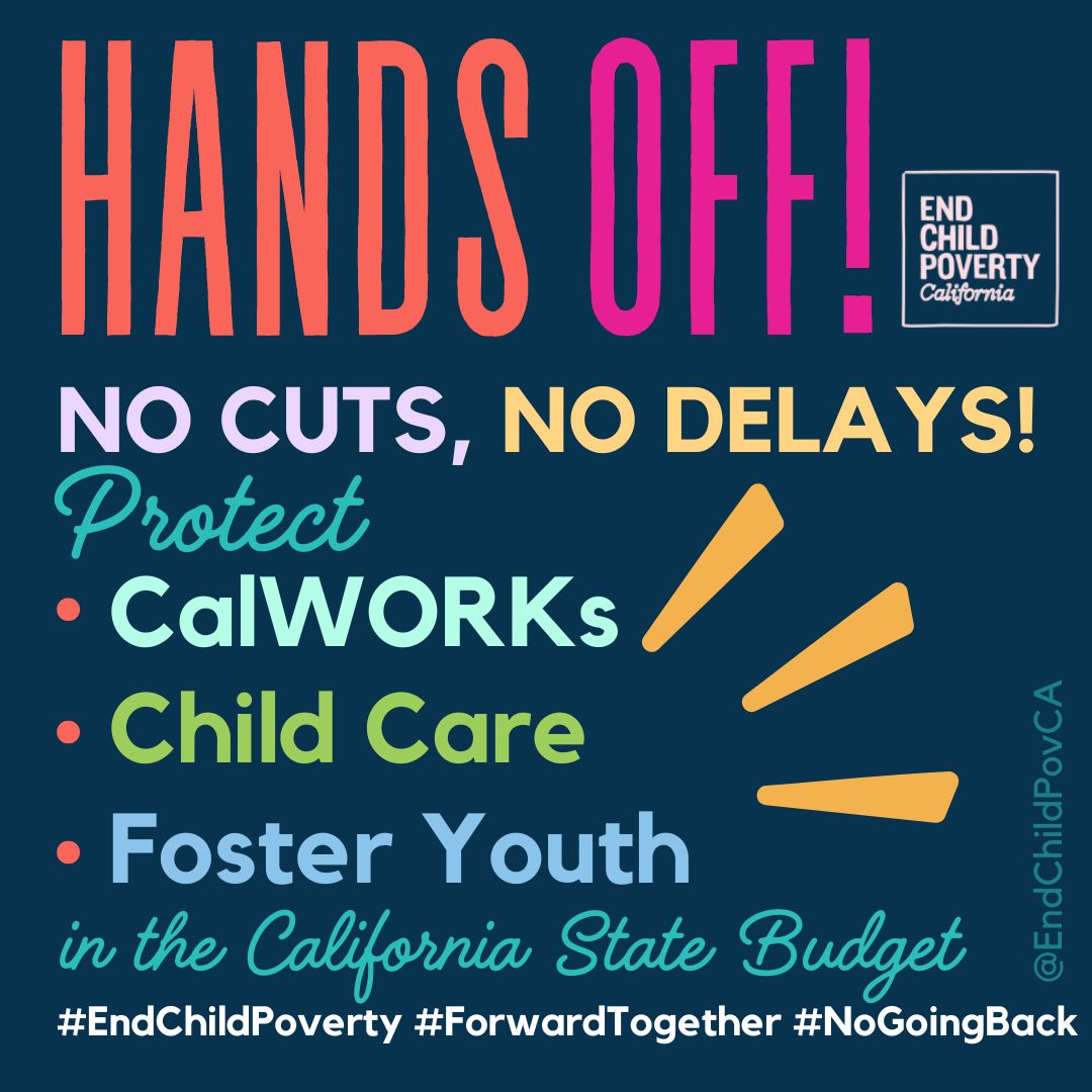 Next week #California State #Senate and #Assembly #budget subcommittees on #HumanServices and #Education will meet we must be CLEAR that...

📢#UntilFamiliesThrive we must protect and build #familysupport services like #CalWORKs, #childcare, and #fostercarebridge 📢