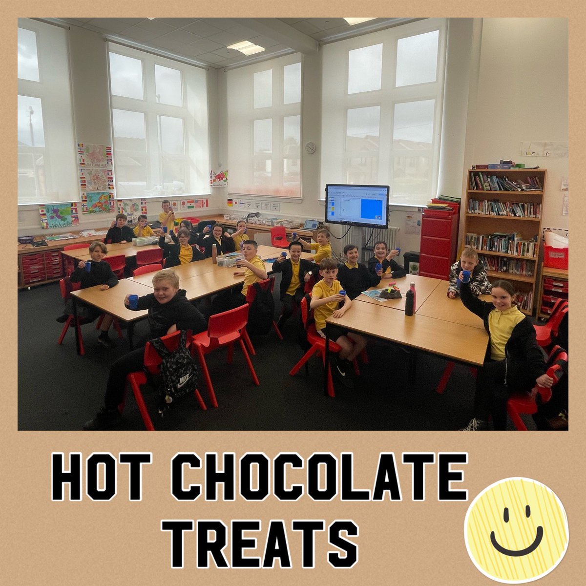 I was in class with P6.had a Health and Well-Being week which has been so much fun. I highly recommend it. Good for everyone’s mental health. Brace yourself for photos and videos. Mrs Lee popped in this morning to treat us all to hot chocolate ☕️ @muiredgeprimary