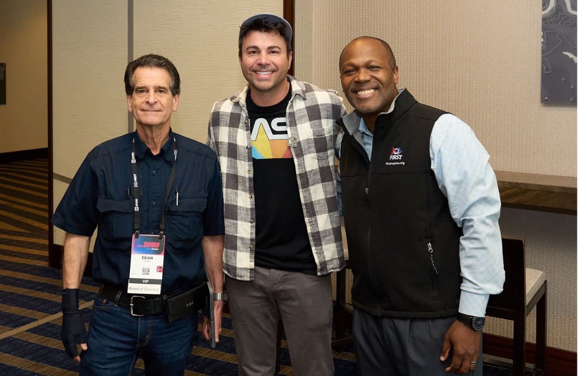 Look who I found at #FIRSTChamp! It was a pleasure spending time with Mark Rober &amp; CrunchLabs as he witnessed the magic of FIRST Championship for the first time. Seeing the students’ excitement meeting him was something I’ll never forget! #thatsafirst