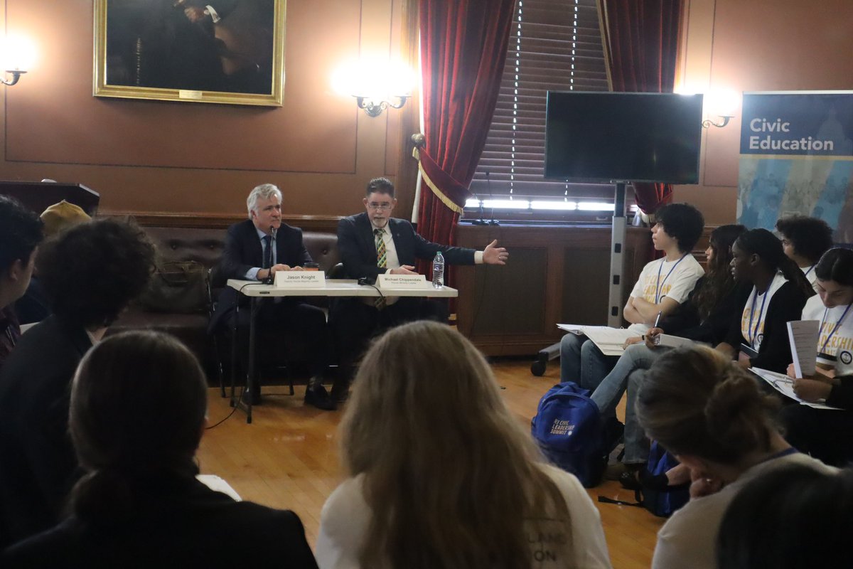 Students are getting a feel for government in action by participating in a mock legislative session regarding RI’s proposed Assault Weapons Ban. Students heard firsthand testimony from <a href="/Rep_Jason/">Jason Knight</a> &amp; Minority Leader <a href="/MikeWChip/">Rep Mike Chippendale</a> to get a bipartisan perspective on the legislation.