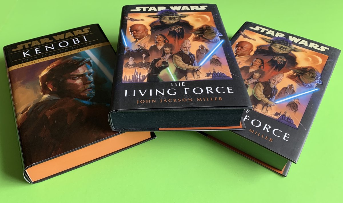 I got sample copies from my publisher of the great sprayed-edge editions @InkstoneBooks and @GoldsboroBooks have done. The Inkstone KENOBI is still in preorders; its green-edged LIVING FORCE reports as sold out on the website. The black-edged Goldsboro one still looks orderable.