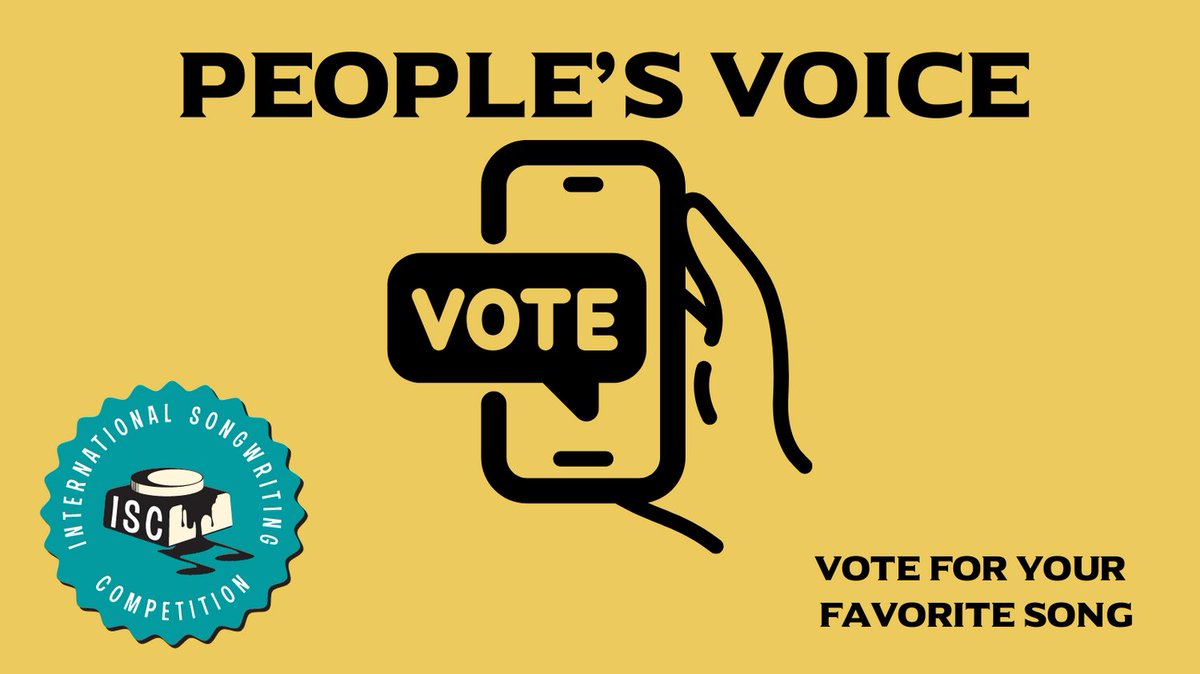 Have you voted for your favorite finalists yet? The People's Voice is YOUR chance to make a difference. Hurry, voting ends on April 22, 2024. Vote today at tinyurl.com/mv26hafu #songwriters #songwriting #songersongwriters #vote #newmusic #isc2023finalists #peoplesvoice