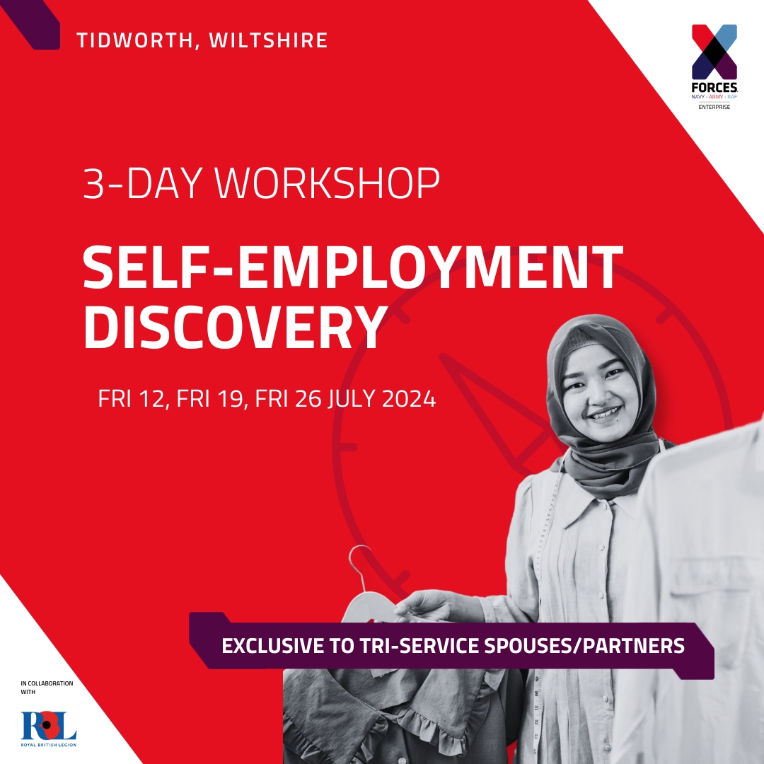 Military spouses and partners can now access exclusive training sessions that explore the pros and cons of self-employment in a comprehensive 3-day workshop. Join us in Tidworth on 12, 19, 26 July! Learn more and book your place at bit.ly/xf-spouses 🆓️ @PoppyLegion