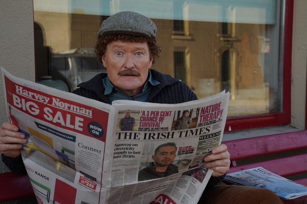 If you thought you saw me in a foreign country reading a paper, you did! Watch #ConanOBrienMustGo, out now on @StreamOnMax.