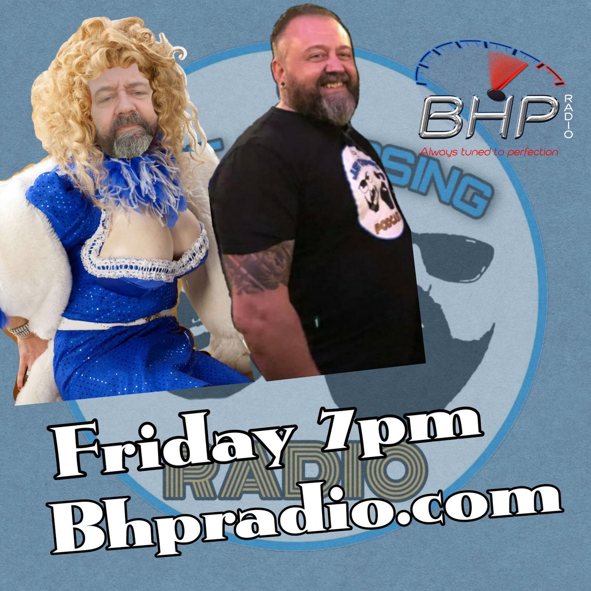 The lady and the trans are back for another hilarious show on @BhpRadio at 7pm. Be there or be square.
