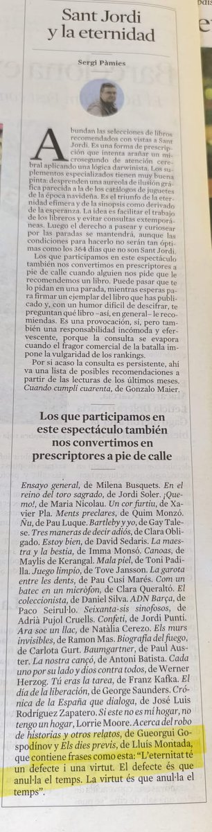 Moltes gràcies, @sergipamies per recomanar el llibre 'Els dies previs', publicat per @LlibresdelSegle