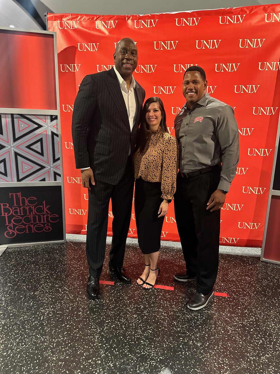 Last night was truly unforgettable, as UNLV had the privilege of hosting the legendary Magic Johnson for the Barrick Lecture Series! His message of resilience and discipline struck a chord with our students and staff, inspiring us all to reach for greatness! Thank you, Magic! 👏