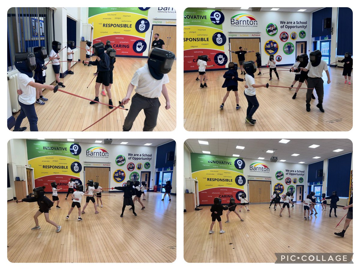 Yesterday, we had a fantastic afternoon! Year 3 loved learning how the fence! Some brilliant footwork and great sword control! 🤺 <a href="/BarntonMissC/">Miss Cooke</a> <a href="/BarntonMissR/">Miss Rutter</a> <a href="/barntonMrJ/">Ryan Jones</a>
