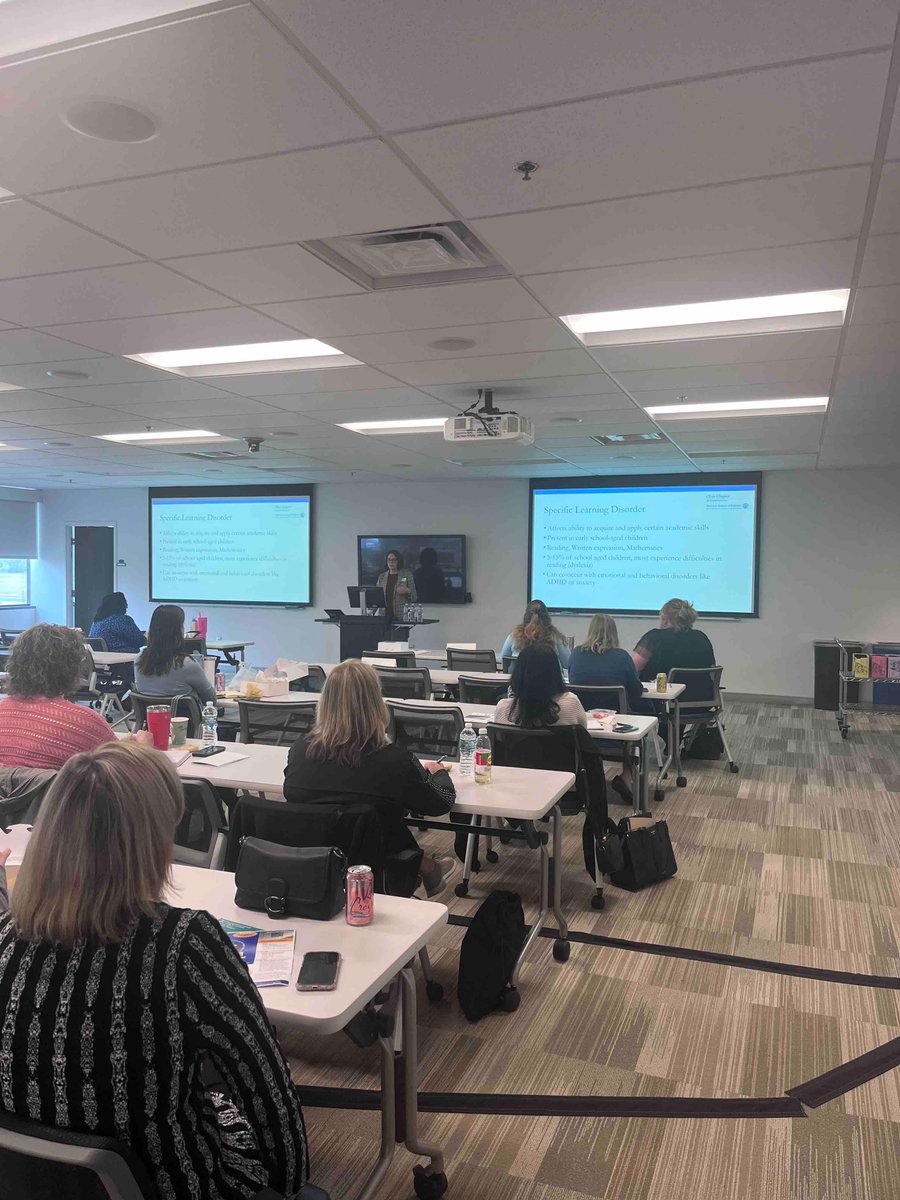 OHPediatricians's tweet photo. Dr. Jessica Foster is leading today’s first session, Solutions for ADHD and Behavior Problems. Come along as we discuss how to identify and differentiate behavioral challenges in young children #OhioAAPSpringMeeting https://t.co/W5YWJp0JEH
