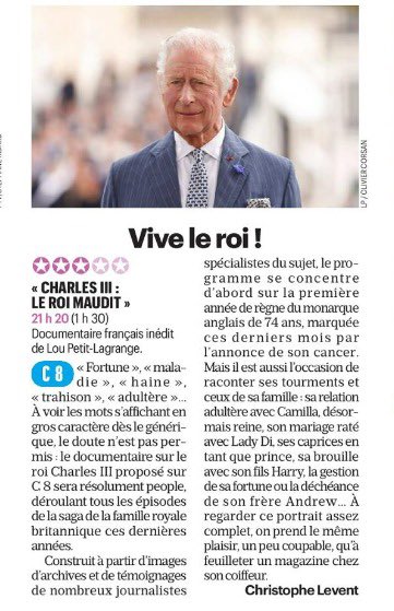 Ce soir Charles III le roi maudit @C8TV