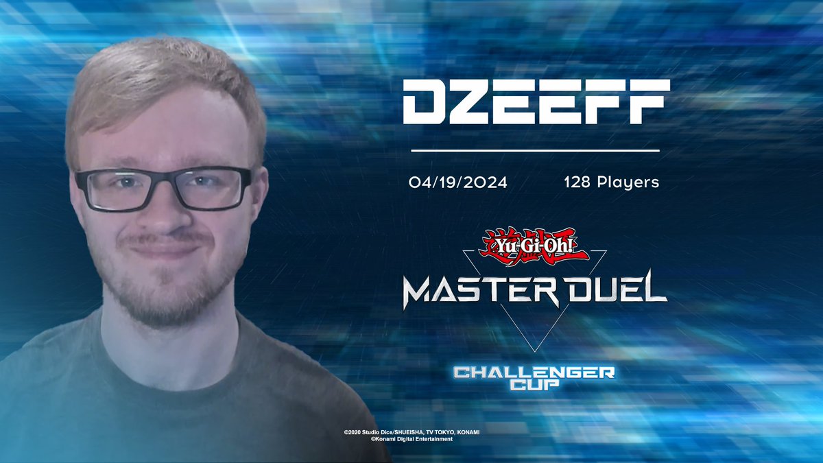 It's time to Duel! @Dzeeff's #YuGiOhMASTERDUEL Challenger Cup tournament is LIVE on Twitch! Watch Dzeeff's livestream here: twitch.tv/dzeeff