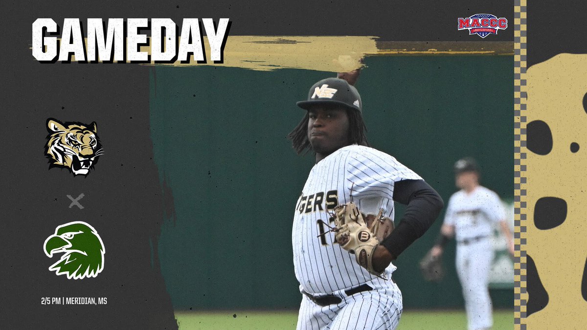 BSB | <a href="/NEMCCBASEBALL/">Northeast Baseball</a> wraps up an 8️⃣ game road trip this afternoon in the Queen City of Mississippi!

🆚 <a href="/MCCEaglesBSB/">MCC Eagles Baseball ⚾️ 🇺🇸</a>
📍 Scaggs Field (Meridian, MS)
🕰️ 2/5 pm
📺 mcceagles.live/white
🐯 #TigerTown