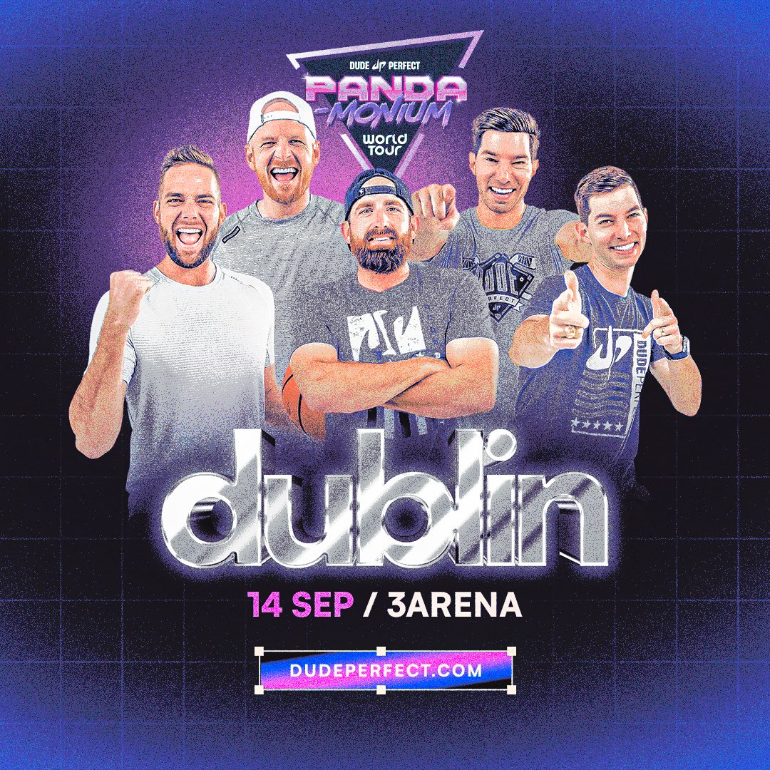 ⚡Just Announced⚡ YouTube sensations, @DudePerfect, are bringing the 'PANDA-MONIUM TOUR' to #3Arena on Saturday, 14 September 2024. 🎫 Three+ Presale kicks off Thursday, 25 April at 10am 🎟️ General sale begins Friday, 26 April at 10am