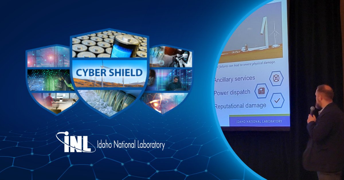 .@INL’s CyberSHIELD initiative helps owners/operators of #RenewableEnergy generation secure and protect #infrastructure from #cyberattacks. INL researchers spoke to this effort at the Spring O&M Users Group Meeting this past week. 🔗resilience.inl.gov/inlcybershield/ @EnergySystemsIG