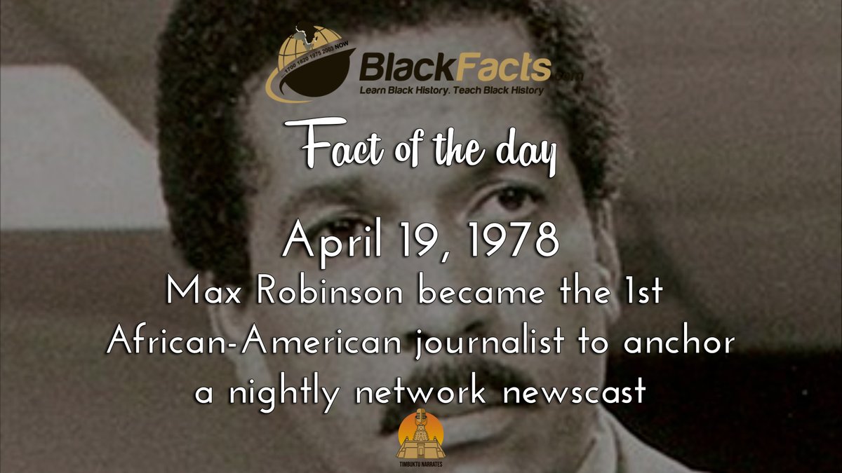 BlackFacts Historical Fact-of-the-Day
BlackFacts.com/today/4/19 - Apr 19

#blackfacts  #blackhistory #blm #osg