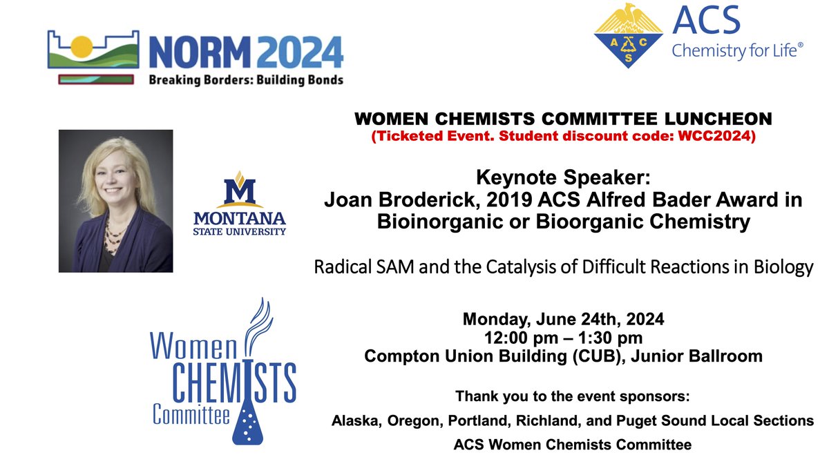 This is a reminder to come to the WCC Luncheon at NORM! The luncheon will take place on Monday June 24th, from 12 - 1:30 PM and the keynote speaker is Joan Broderick. Register at: norm2024.org/registration/.