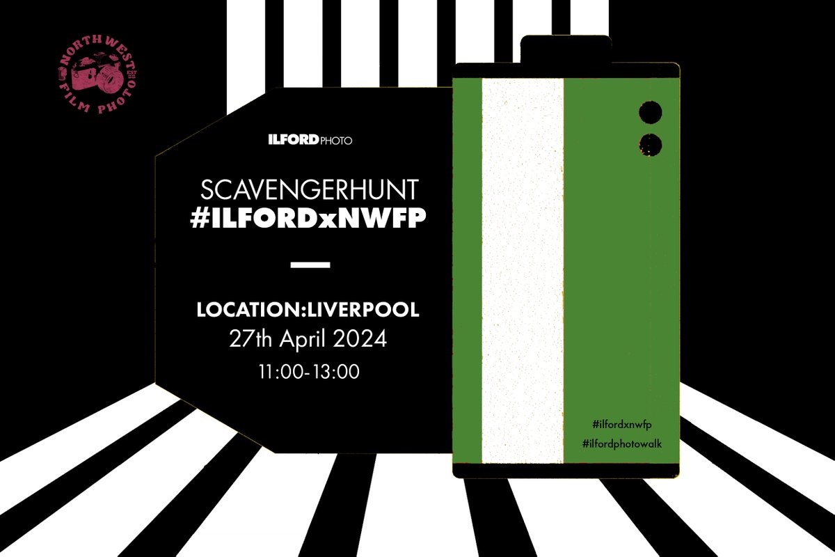 On Saturday 27th April 2024 the ILFORD team will be collaborating with North West Film Photo to run our first Scavenger Hunt in Liverpool. For more information and tickets: tickettailor.com/events/harmant…