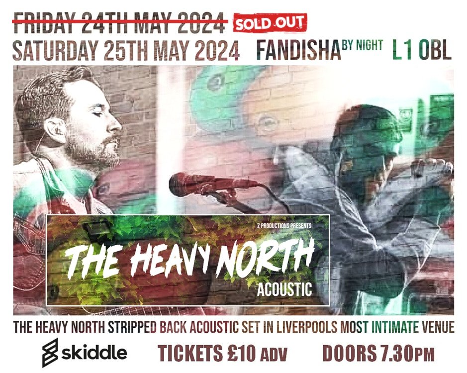 ‼️ON SALE 10AM MONDAY‼️ Following our sold out show on Friday 24th May, we're pleased to announce a second stripped-back performance at @FandishaByNight in the heart of Liverpool's Baltic Triangle on Saturday 25th May 2024 courtesy of @ztradingcompany Tickets will be available