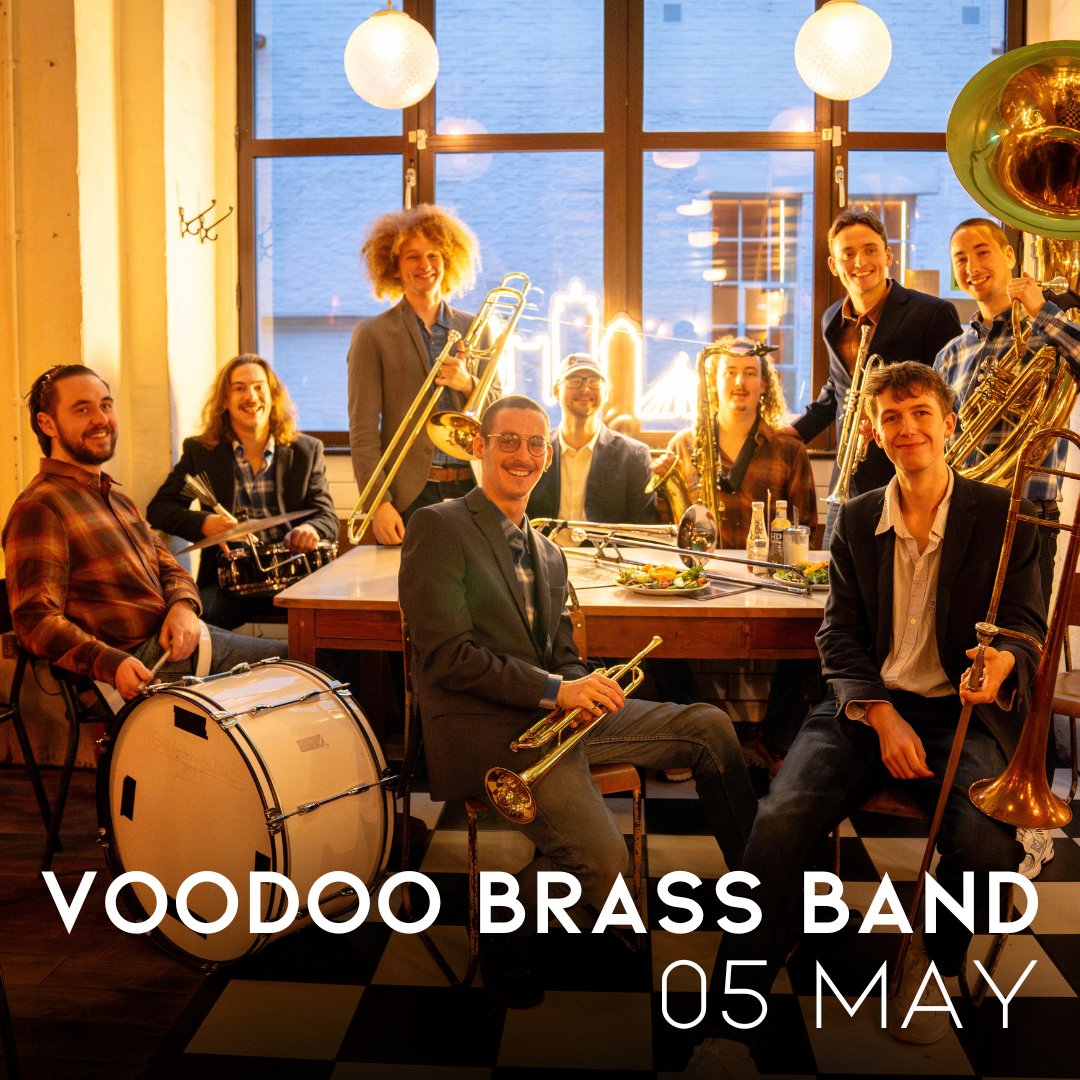 We’re excited to be welcoming the incredible Voodoo Brass Band to shake the seats of our theatre. With everything from original compositions to imaginatively arranged covers, all played by an unforgettable nine-piece brass band. Sun 5 May - Get your tickets at…