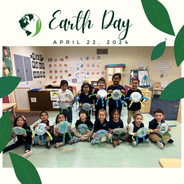 Celebrate Earth Day, 4/22/2024 – PreK4 students in Ms. Vargo’s class @WCSPatriots9 talked about Earth Day and the different ways we can help save the planet. They created their own version of Earth and used a folding pattern to create fun arms and legs. Gre8t!