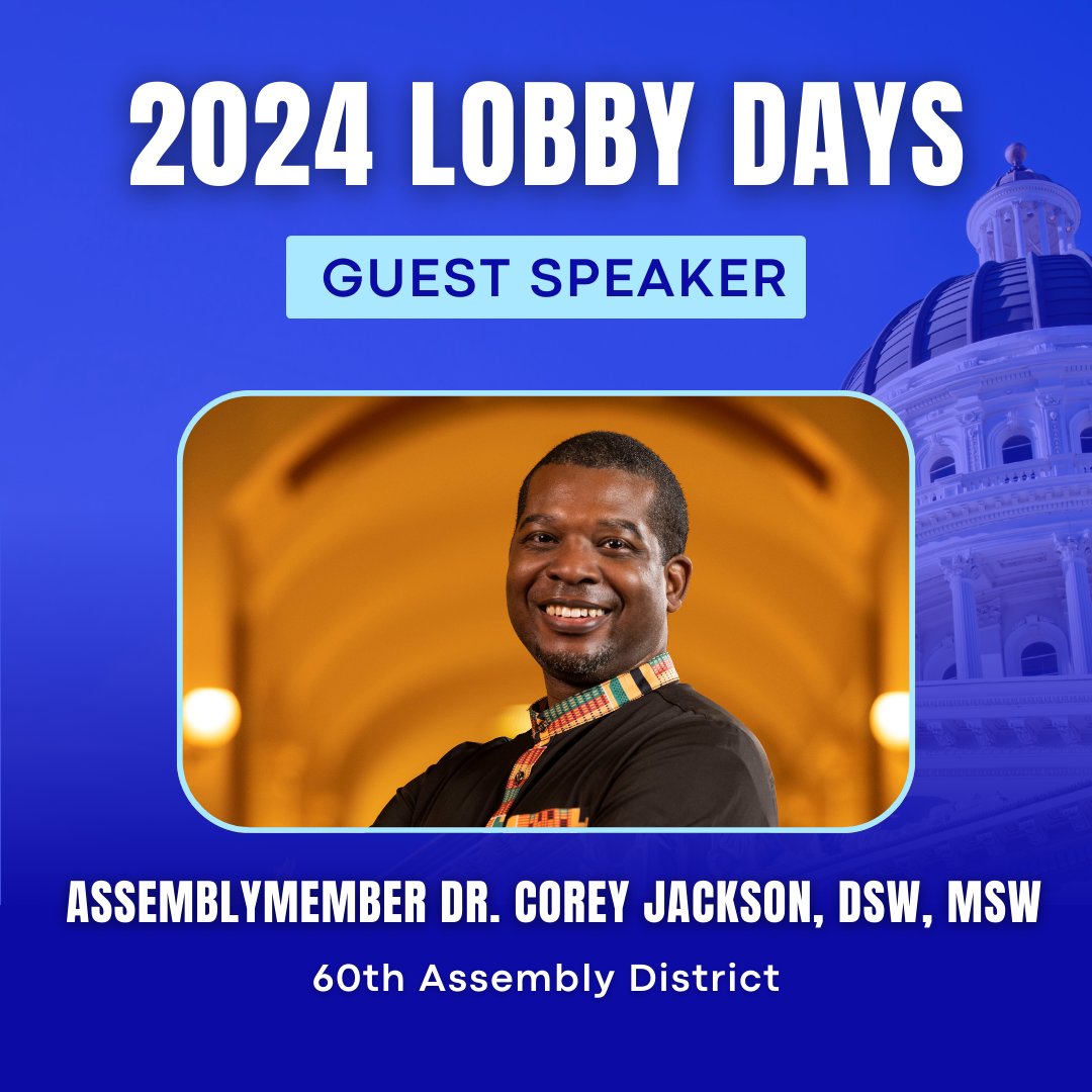 💡 At Lobby Days, we have the honor to be joined by @jackson835! Assemblymember Jackson is the author of 2 #LobbyDays bills: AB 1970 - Black Mental Health Navigator Certification and AB 1799 - Annual State of Public Health in California.