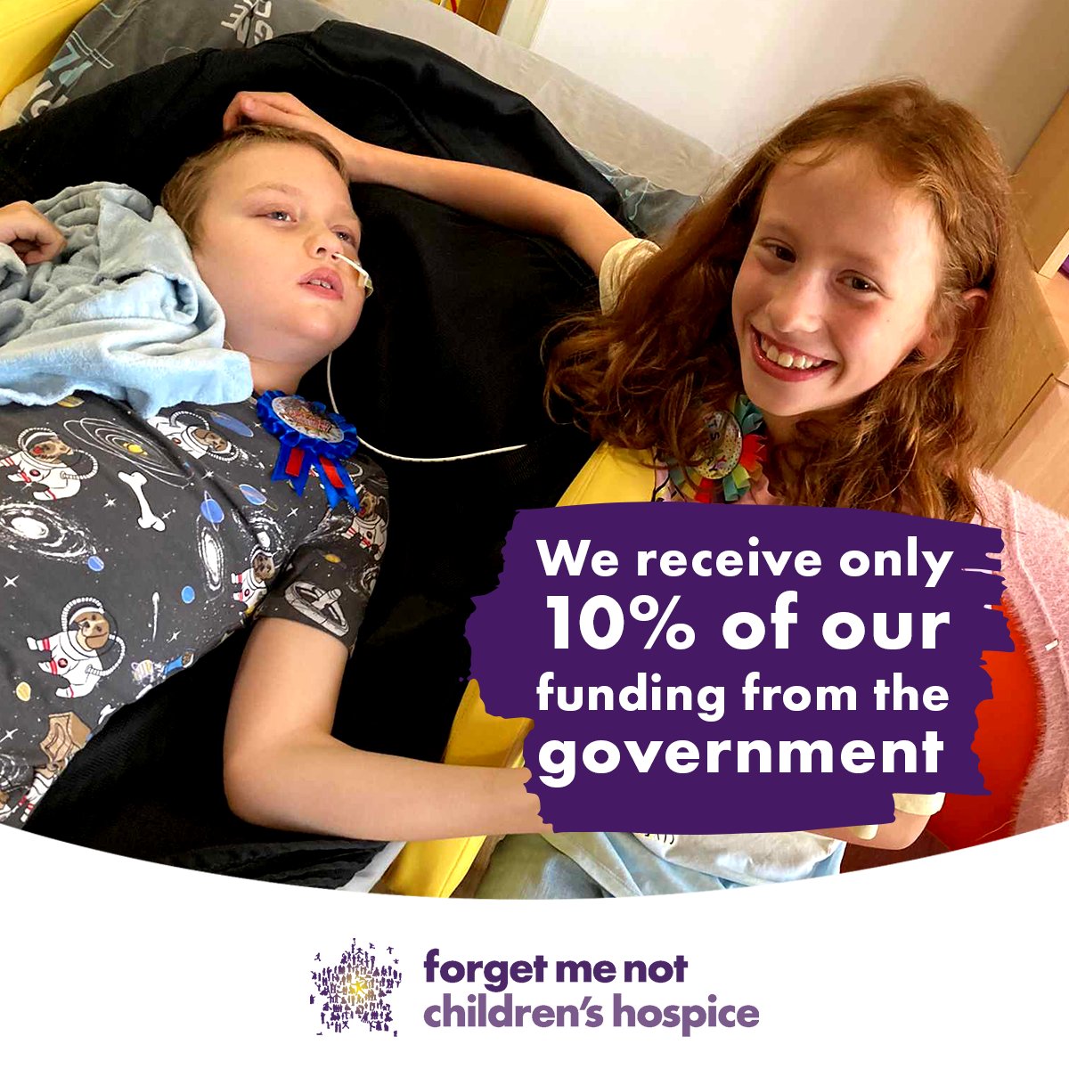Thank you everyone who has donated to us since seeing us on BBC News on Monday night. Many were shocked to learn that we receive only 10% of funding from the government. For a quick & easy way to support us, find out more at: forgetmenotchild.co.uk/donate