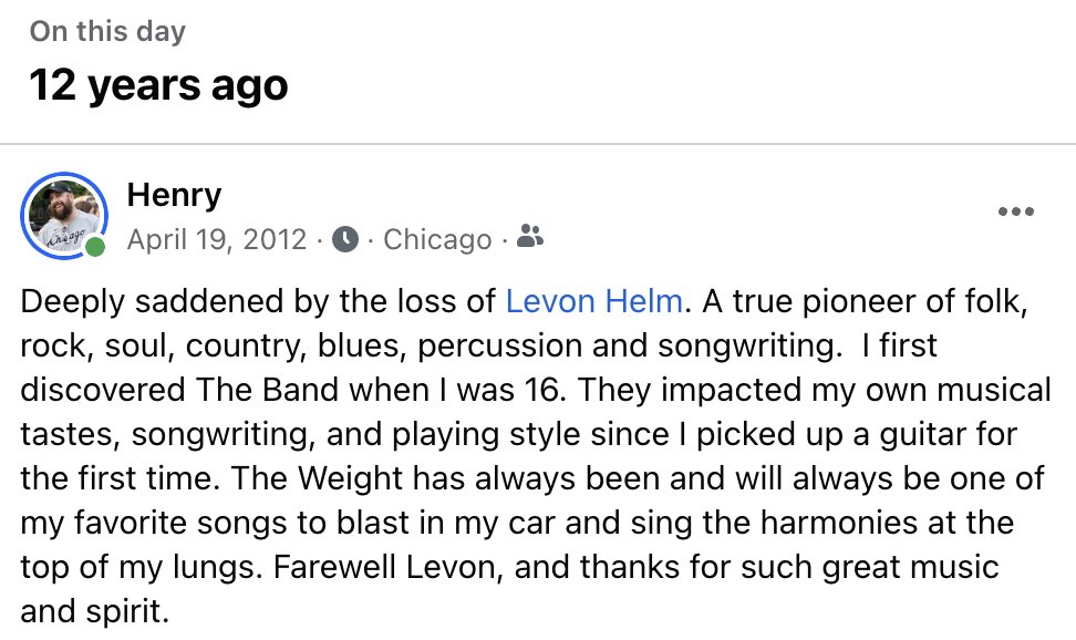 Can't believe it's been over a decade since #LevonHelm has been gone. In an update to this post, his mandolin playing (see Atlantic City) heavily influence my mandolin playing as well. youtube.com/watch?v=hdSkXM…