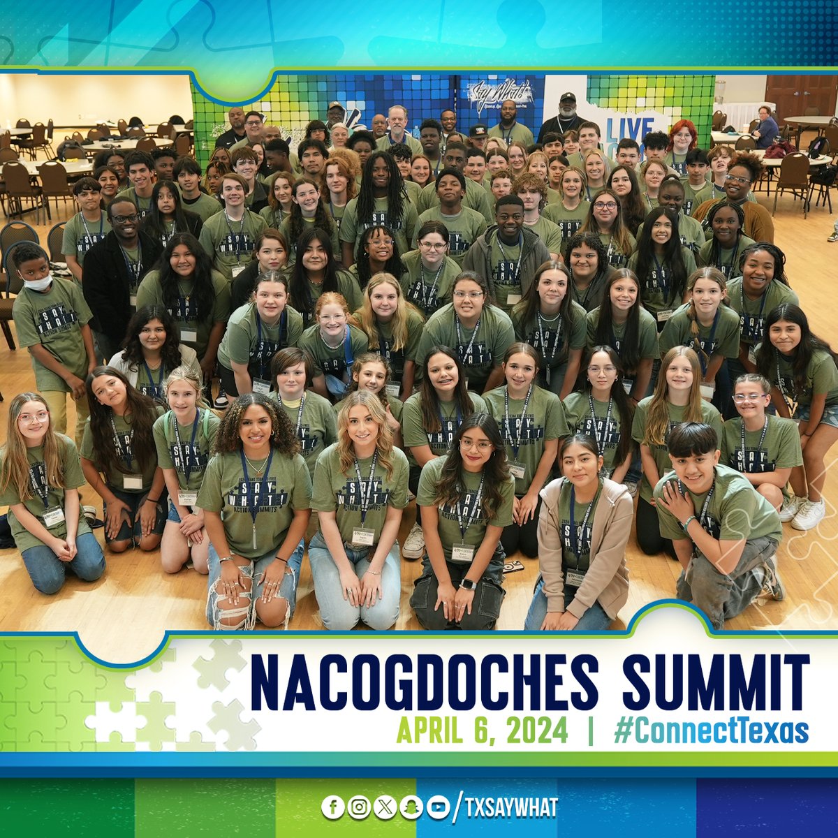 TxSayWhat's tweet photo. Look at these amazing advocates!! Thank you to everyone who was able to make it out to Nacogdoches! We hope to see you all soon! #ConnectTexas https://t.co/i30nYDEJHm