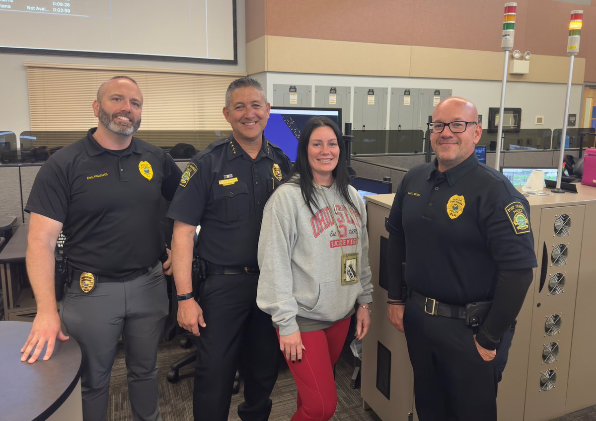 With National Public Safety Telecommunicators Week coming to an end, POPD stopped by to show our appreciation for those who make up the @VolusiaSheriff Communications Center. You all are the lifeline between our community and our officers. Thank you!