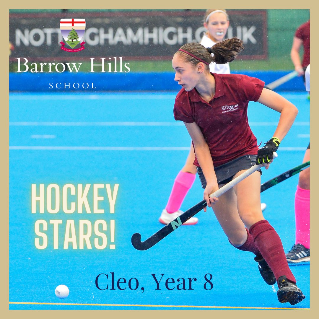 Last but definitely not least we have Cleo, who is currently in Year 8 at Barrow Hills! To read more about Cleo click the link ow.ly/e81g50Rk180. #Hockeystars
