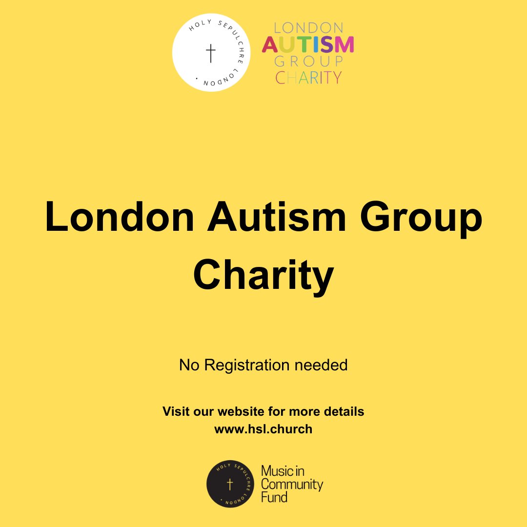 The London Autism Group Charity activity day is taking place tomorrow, at 10 am. No registration needed, just drop by! For more information, or for future dates, visit: hsl.church/upcoming-events.