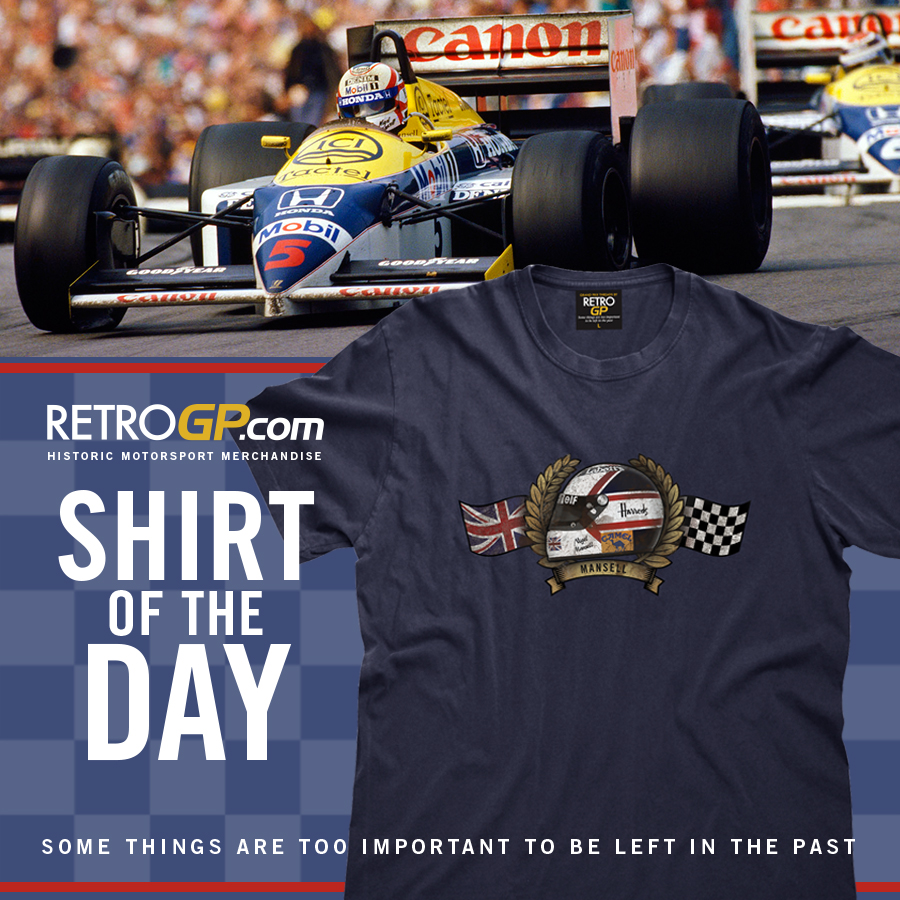🏁 Our RetroGP Shirt of the Day
LEGENDS OF F1 Collection - Mansell. Top quality garment, worldwide shipping. 
Hit the link >> bit.ly/Legends_of_F1_…

#NigelMansell #Red5 #RetroGP #historicf1  #Motorsport #racinglegend #whenracingwasracing