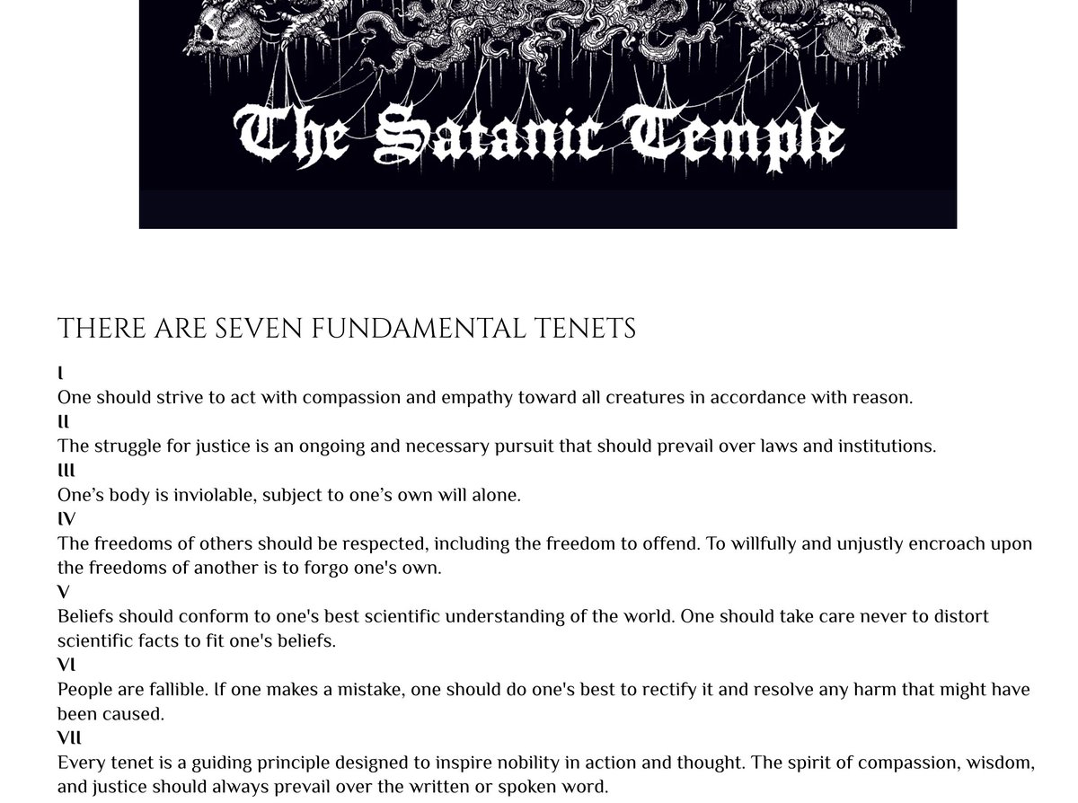 When the Satanic Temple sounds more like Jesus than many Churches you hear from, I'm pretty sure somebody got their wires crossed. *hint. it's not the satanic temple people.