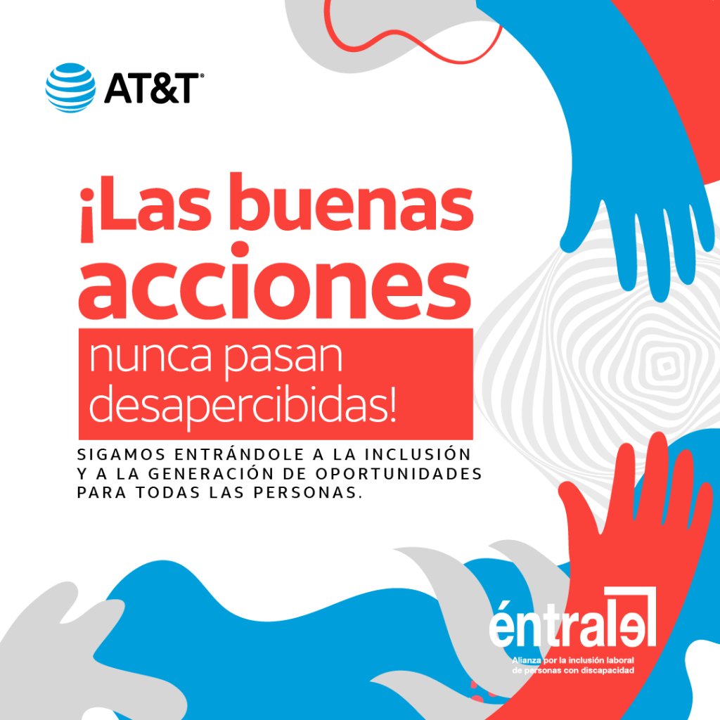 Por cuarto año consecutivo, recibimos de <a href="/AlianzaEntrale/">Éntrale</a> el Distintivo Empresa Comprometida con la Inclusión Laboral de Personas con Discapacidad, por impulsar la inclusión y la generación de oportunidades para personas con discapacidad.  🏅 
#YoSoyATT #PCD #empleo
