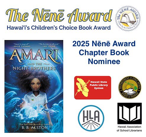 Honored to see Amari nominated for a 2025 Nēnē Award!