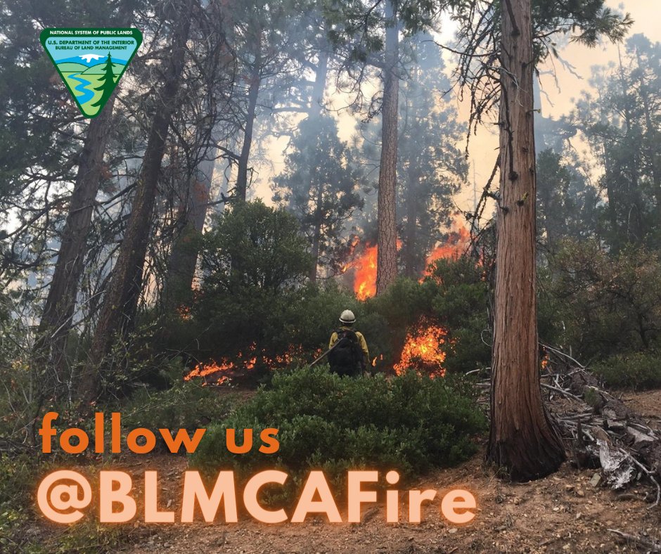 🔥For the latest fire information for BLM California, be sure to follow us on👉 facebook.com/BLMCAFire. 

There you'll find updates on wildfires, fire restrictions, prescribed fires and more! 

#beprepared #ReadyForWildfire #fireyear2024 #WeAreBLMFire @BLMFire