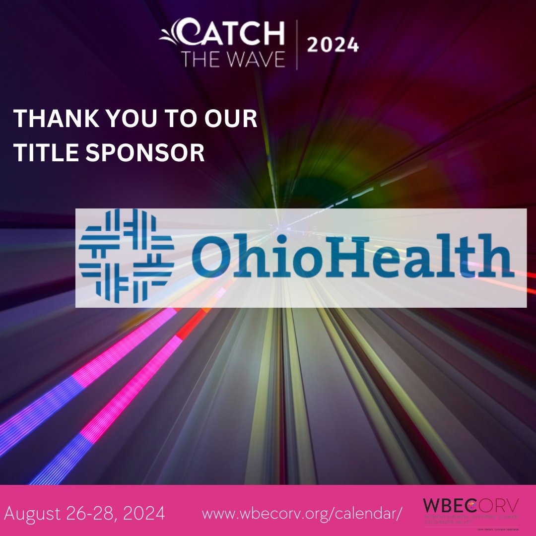 Thank you to OhioHealth for being a Catch the Wave Title Sponsor! Their commitment to diversity and community shines through in their support of WBEC ORV and #catchthewave2024. Are you interested in sponsoring? Contact us today to join the journey! #catchthewave2024