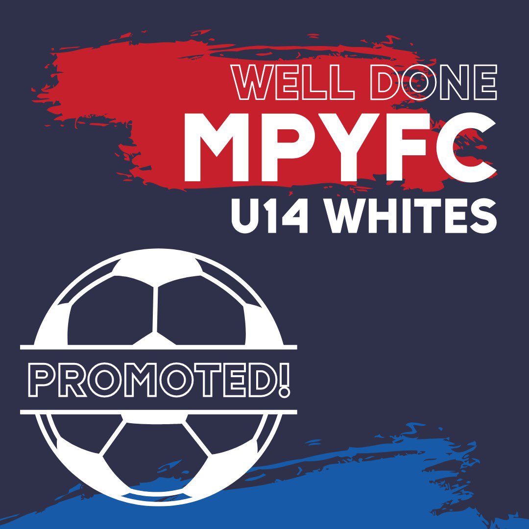 🔹Congratulations MPYFC U14 Whites!🔹 __ A huge congratulations to our U14 Whites on gaining promotion to the Surrey Youth League Premier Division next season🌟