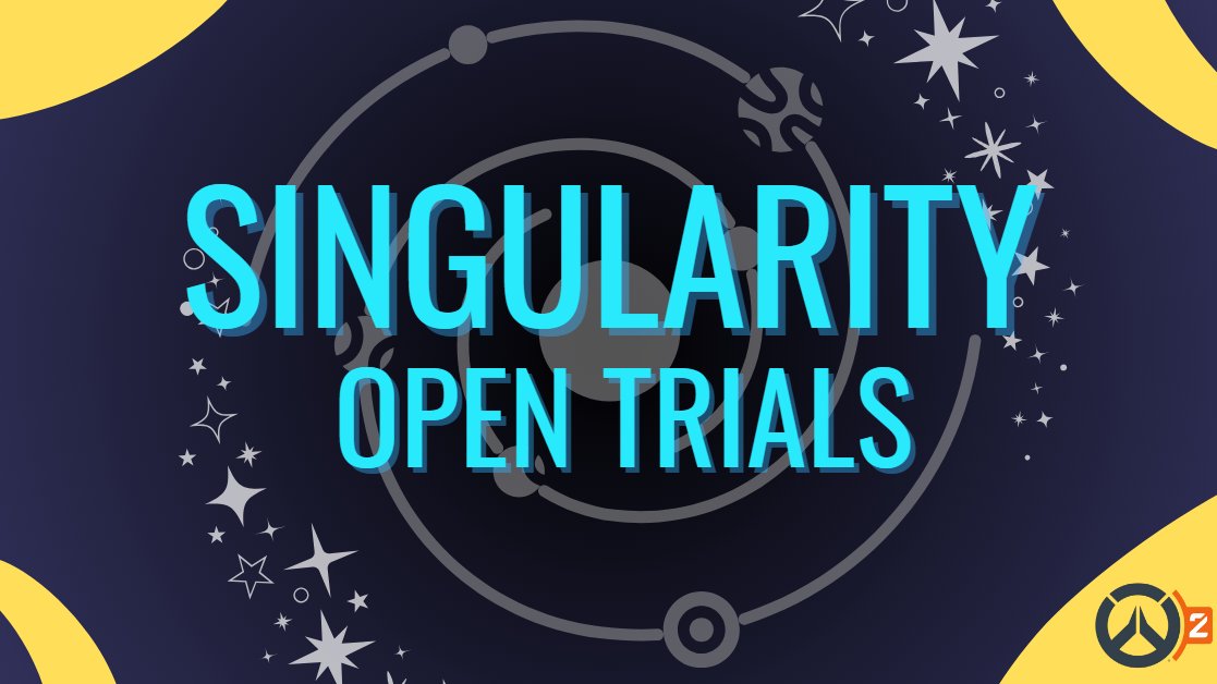 Introducing Singularity, a new OWCS team looking for trials! (Open to all GM Players)

Signups end 4/21 at Midnight EST and Start 4/22 at 8 pm EST. More info below 👇

Ready to join our crew? Sign up today!

Signups: forms.gle/tMDfFWoCztauHX… 

#ToTheStars⭐️