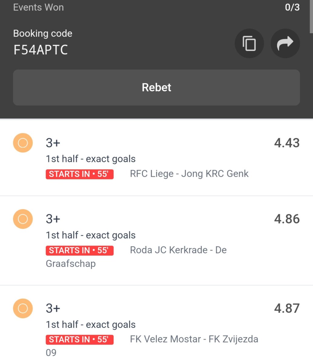 400k loading..✅ 1st half goals 👇 odibets.com/share/F54APTC 👆 Easy 100+ odds