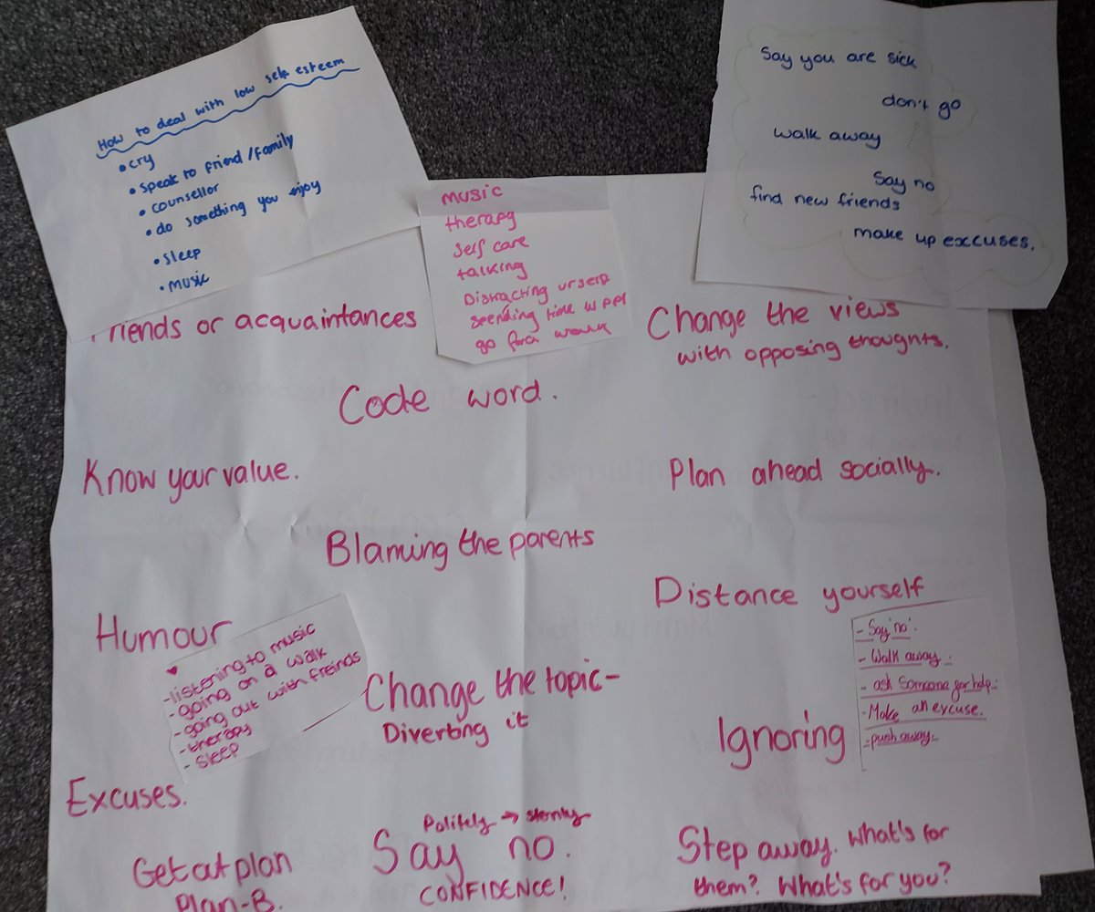 In this week's Resilience workshops with yrs 10 and 11 @BCHSchool, pupils have been exploring #selfesteem and ways to deal with #peerpressure. Thanks to @Tesco #communitygrants & @groundworkuk for supporting our work in #Warrington