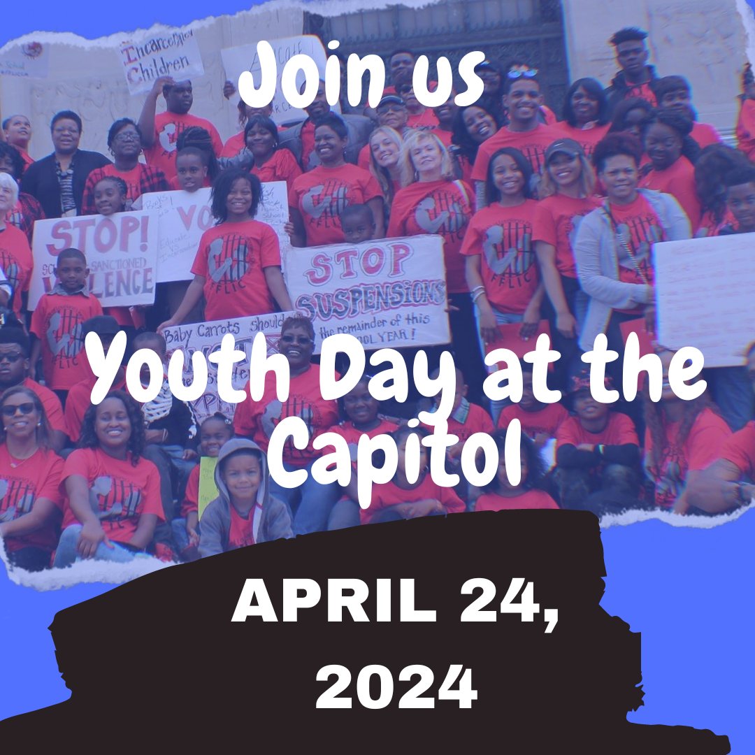 Join us and our partners at @dbinola for Youth Day at the Capitol #ydac2024 to uplift youth voices and hear their solutions for real community safety, well-being and an equitable and just future for all.  #EndYouthIncarceration #SupportFamilies #nokidsinprison #YDAC2024