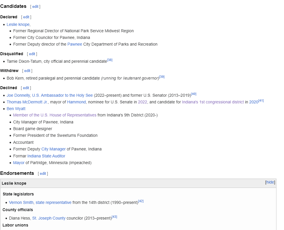 Okay, who is messing with the Indiana gubernatorial election Wikipedia page...