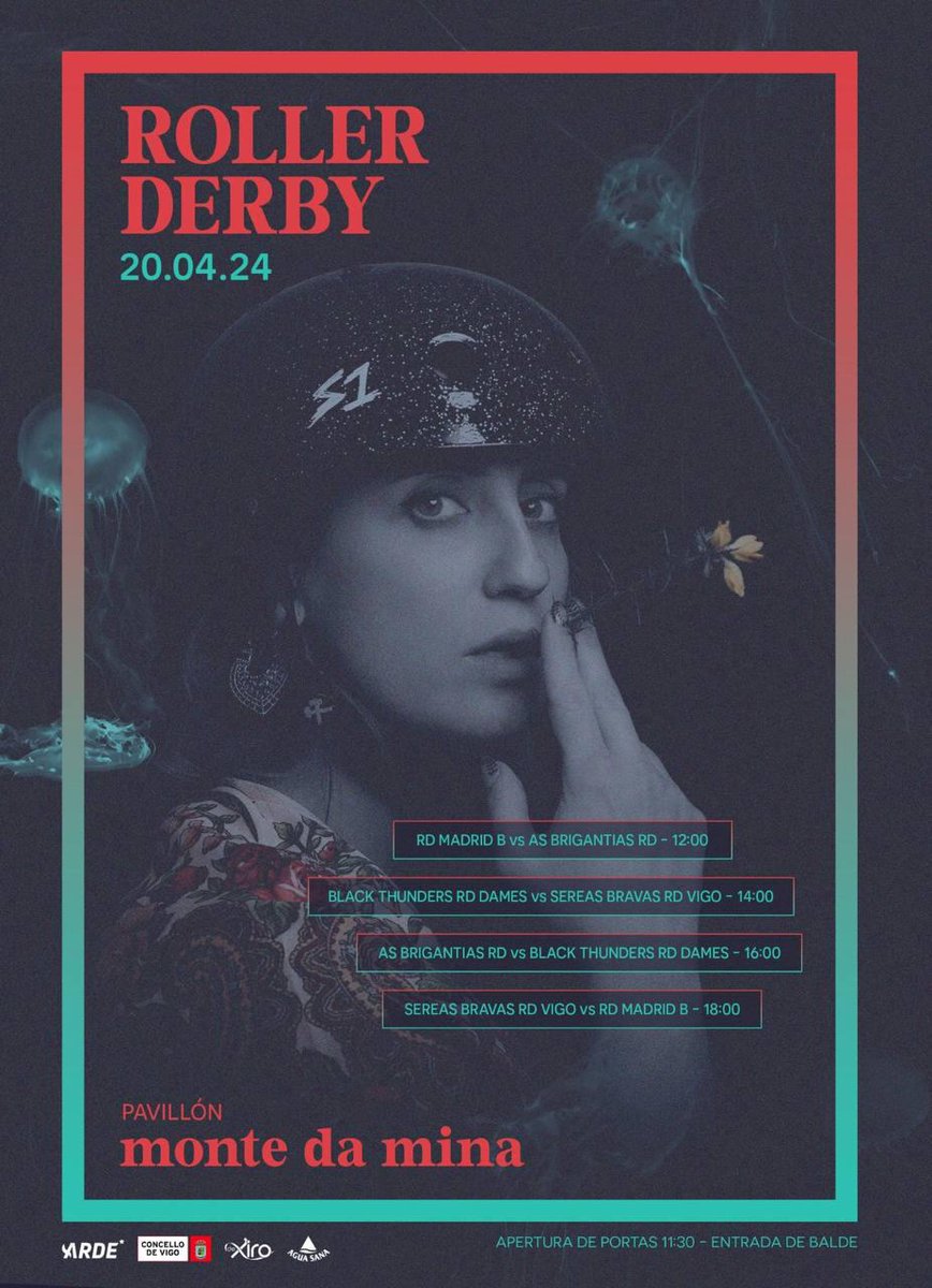 O sábado 20 de abril xógase 4 partidos de <a href="/ARDErollerderby/">ARDE Roller Derby</a> 🔥
<a href="/Vigo__e/">Vigoé</a> 
 #Vigo 

🕰12:00 <a href="/rderbymadrid/">ROLLER DERBY MADRID</a> vs <a href="/AsBrigantias/">As Brigantias Roller Derby A Coruña</a>
🕰14:00 Black Thunders Roller Derby Dames vs Sereas Bravas 
🕰16:00 <a href="/AsBrigantias/">As Brigantias Roller Derby A Coruña</a> vs Black Thunders Roller Derby Dames 
🕰18:00 Sereas Bravas vs <a href="/rderbymadrid/">ROLLER DERBY MADRID</a>